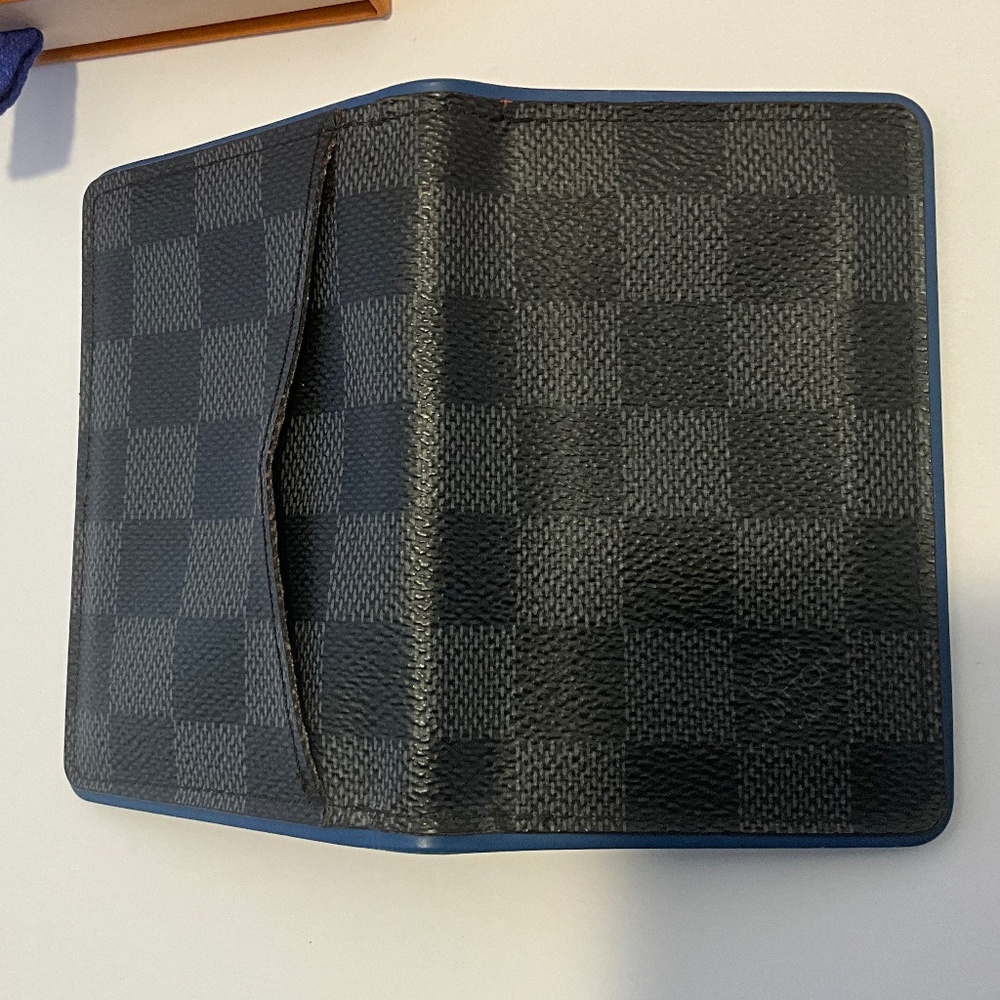 Louis Vuitton N64432 - Damier Graphite Canvas Pocket Organizer Neon Blue (Rare) - Picture 3 of 8
